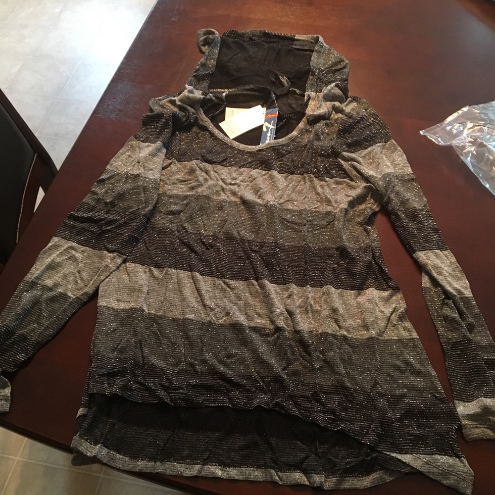 Lane Bryant seven: metal striped hoodie by Seven 7